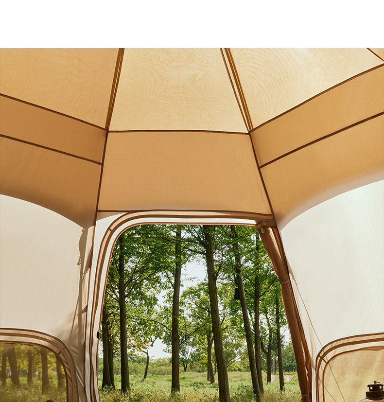 Cheap Goat Tents  Outdoor Camping Octagonal Tent Multi Window Ventilation Mushroom Type Camping Tent MG NH22ZP012   